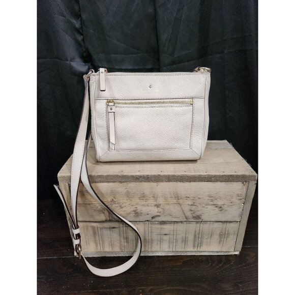 Kate Spade New York Sadie Cream Pebble Leather Crossbody Bag - Picture 1 of 7